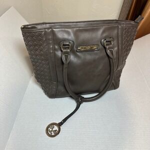 Versace‎ 1969 Abbigliamento Sportivo Brown Woven Side Tote Bag V1969 Handbag